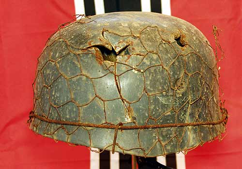 German Paratrooper Helmet M38 Normandy Battle Damaged