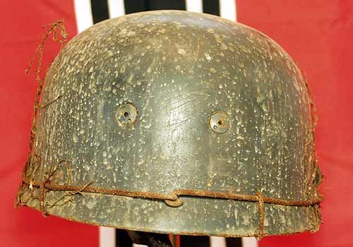 German Paratrooper Helmet M38 Normandy Battle Damaged