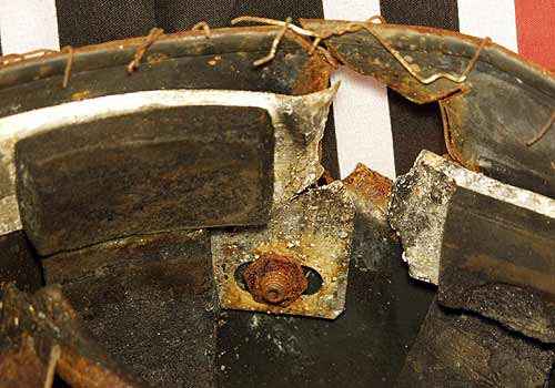 German Paratrooper Helmet M38 Normandy Battle Damaged