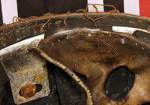 German Paratrooper Helmet M38 Normandy Battle Damaged